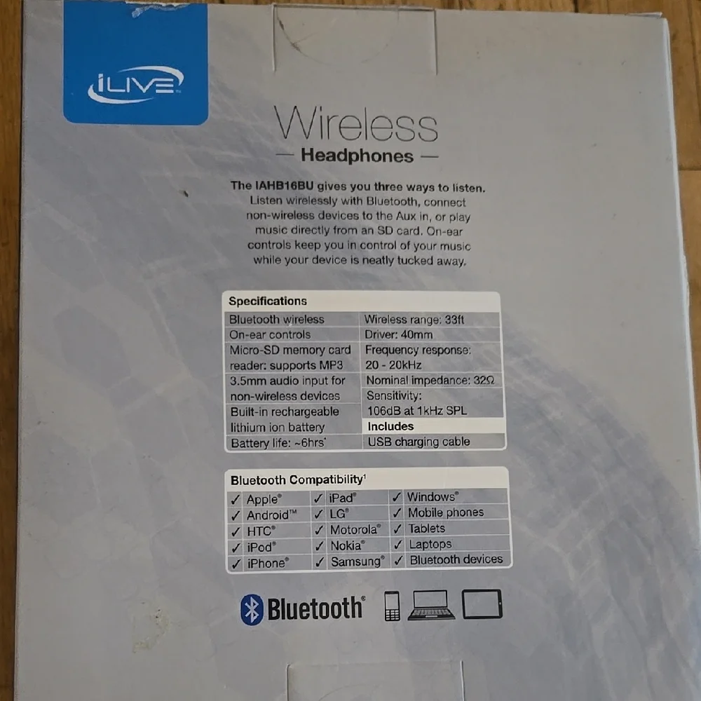 Wireless Headphones - Black and Blue